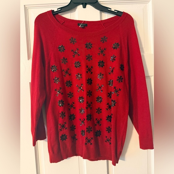 Red Snowflake Sweater - Picture 2 of 5